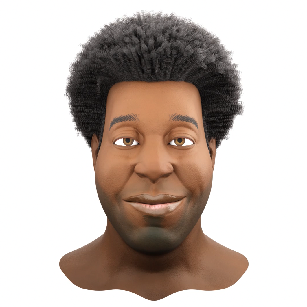 A rendering of NYT-bestseller Carvell Wallace with a medium-length natural fade.